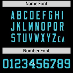 Black Sky Blue Sequin Lettering Football Jersey 4
