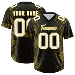 Black Snakeskin Graffiti Pattern Authentic Football Jersey 1