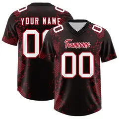 Black Snakeskin Graffiti Pattern Authentic Football Jersey 1