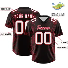 Black Snakeskin Graffiti Pattern Authentic Football Jersey 2