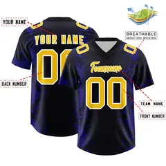 Black Snakeskin Graffiti Pattern Authentic Football Jersey 2