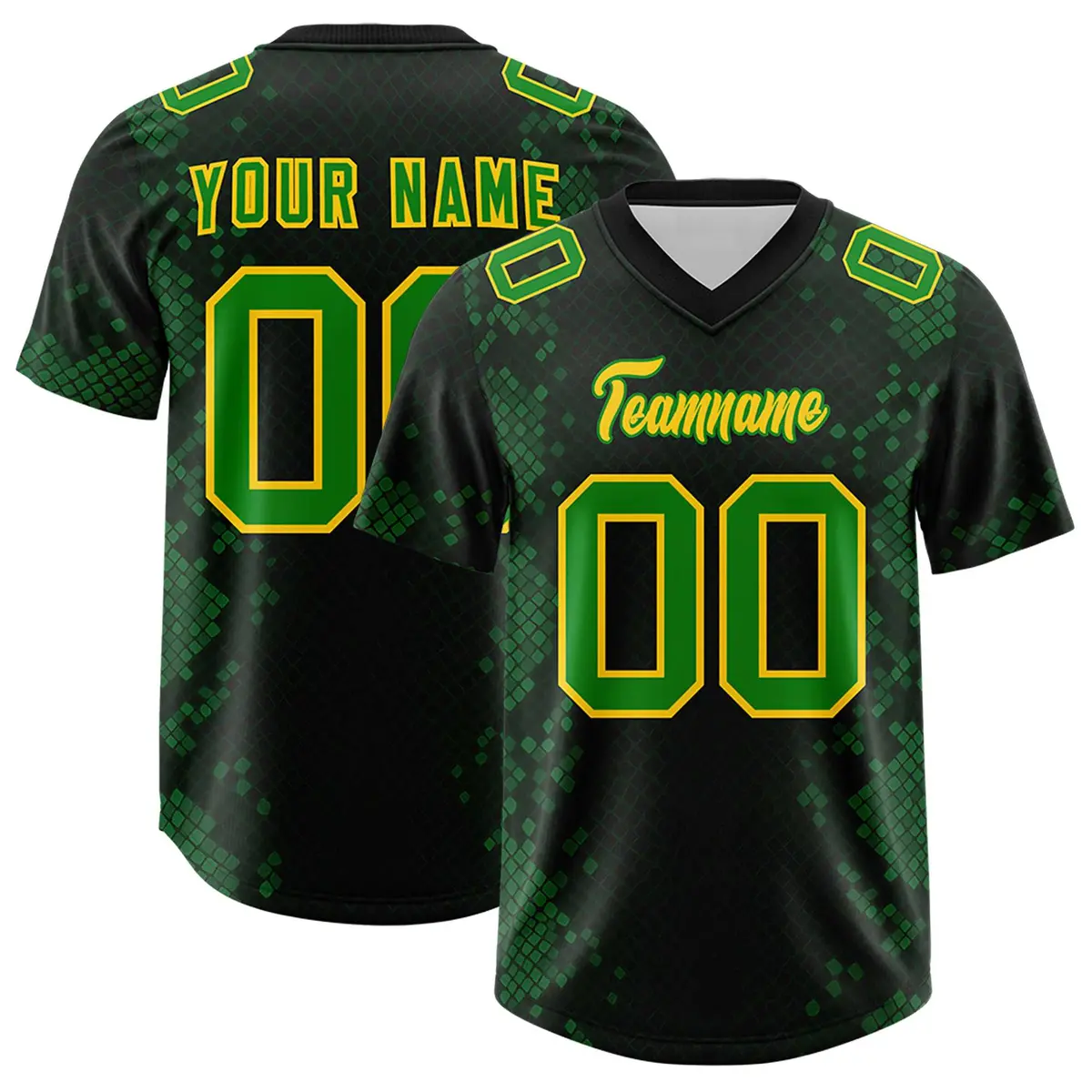 Black Snakeskin Graffiti Pattern Authentic Football Jersey