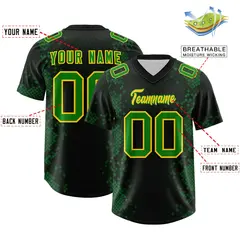 Black Snakeskin Graffiti Pattern Authentic Football Jersey 2