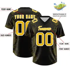 Black Snakeskin Graffiti Pattern Authentic Football Jersey 2