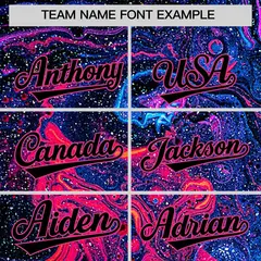 Black Split Fluid Pattern Authentic Baseball Jersey 3