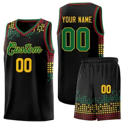 Black Square Grid Graffiti Pattern Basketball Jersey