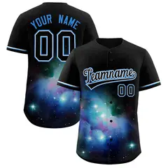 Black Starburst Pattern Authentic Baseball Jersey