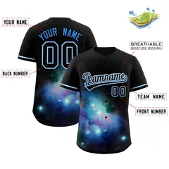 Black Starburst Pattern Authentic Baseball Jersey 2