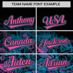 Black Starburst Pattern Authentic Baseball Jersey 3