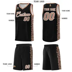 Black Teabrown Indians Pattern Basketball Uniform Jersey 5