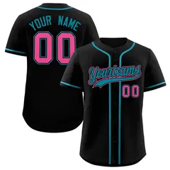 Black Teal Classic Style Authentic Baseball Jersey