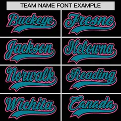 Black Teal Classic Style Authentic Baseball Jersey 3