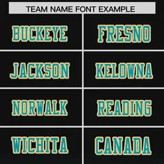 Black Teal Gradient Side Pattern Authentic Football Jersey 3