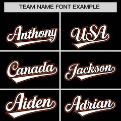 Black Texas Orange Color Block Authentic Baseball Jersey 3