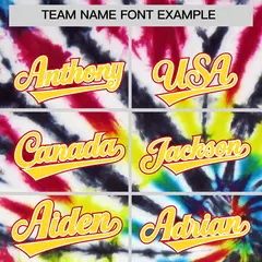 Black Tie-Dye Graffiti Pattern Baseball Jersey 3