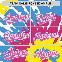 Black Tie-Dye Graffiti Pattern Baseball Jersey 3