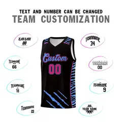 Black Tiger Claw Pattern Sports Uniform Basketball Jersey 4