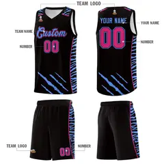 Black Tiger Claw Pattern Sports Uniform Basketball Jersey 5