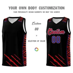 Black Tiger Claw Pattern Sports Uniform Basketball Jersey 3