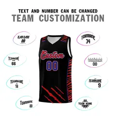 Black Tiger Claw Pattern Sports Uniform Basketball Jersey 4