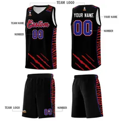 Black Tiger Claw Pattern Sports Uniform Basketball Jersey 5