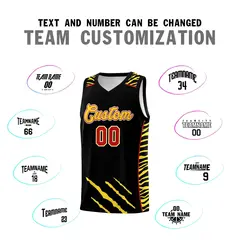 Black Tiger Claw Pattern Sports Uniform Basketball Jersey 4