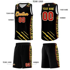 Black Tiger Claw Pattern Sports Uniform Basketball Jersey 5