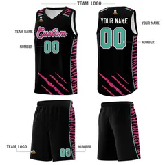 Black Tiger Claw Pattern Sports Uniform Basketball Jersey 5