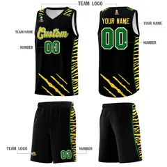 Black Tiger Claw Pattern Sports Uniform Basketball Jersey 5