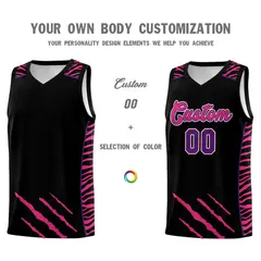 Black Tiger Claw Pattern Sports Uniform Basketball Jersey 3