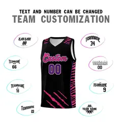 Black Tiger Claw Pattern Sports Uniform Basketball Jersey 4