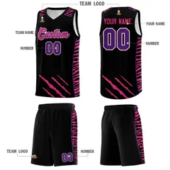 Black Tiger Claw Pattern Sports Uniform Basketball Jersey 5