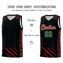 Black Tiger Claw Pattern Sports Uniform Basketball Jersey 3