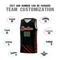Black Tiger Claw Pattern Sports Uniform Basketball Jersey 4
