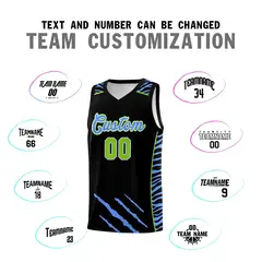 Black Tiger Claw Pattern Sports Uniform Basketball Jersey 4