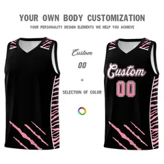 Black Tiger Claw Pattern Sports Uniform Basketball Jersey 3