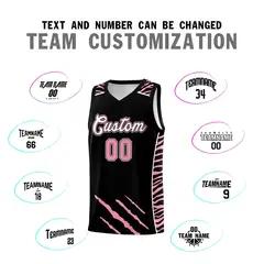 Black Tiger Claw Pattern Sports Uniform Basketball Jersey 4