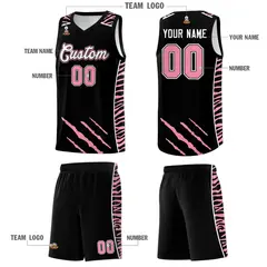 Black Tiger Claw Pattern Sports Uniform Basketball Jersey 5