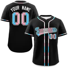 Black Transgender Pride Month Classic Baseball Jersey 1