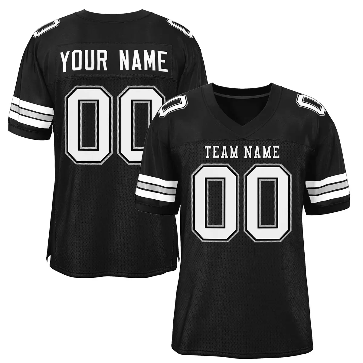 Black White-Black Classic Authentic Football Jersey