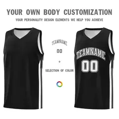 Black White-Black Classic Basketball Jersey Set 3