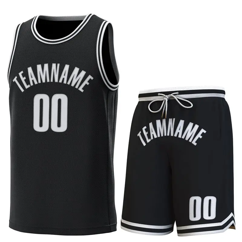 Black White-Black Classic Sets Basketball Jersey