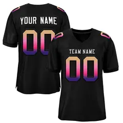 Black White-Black Gradient Fashion Outdoor Football Jersey