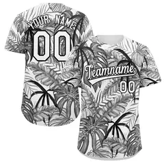 Black White-Black Graffiti Authentic Baseball Jersey