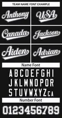 Black White Black-Gray Classic Style Hockey Jersey 3