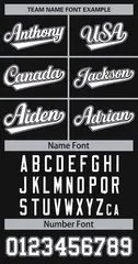 Black White Black-Gray Classic Style Hockey Jersey 3
