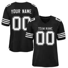 Black White-Black Mesh Football Jersey