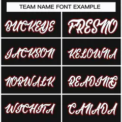 Black White Black-Red Classic Hockey Jersey 5