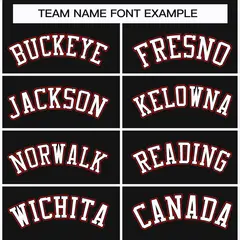 Black White Black-Red Classic Hockey Jersey 3