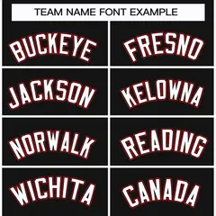 Black White Black-Red Classic Hockey Jersey 3